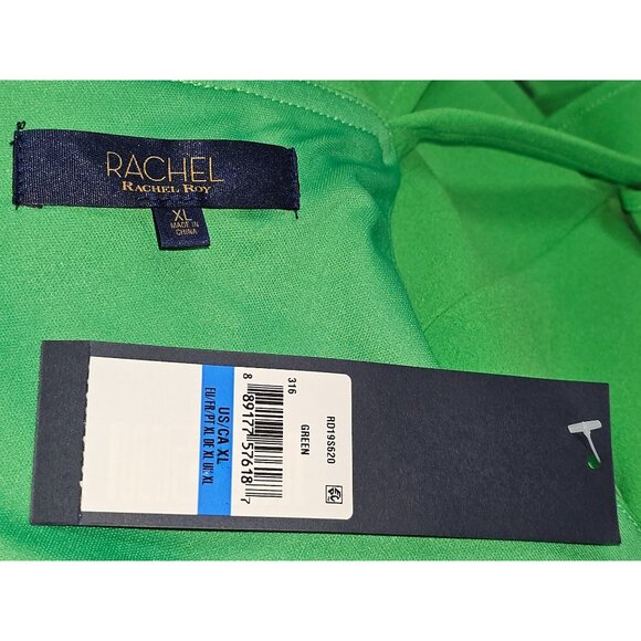 Rachel Rachel Roy Women's Green Marcella Drapey  Sheath Dress Size XL 2441 - Picture 8 of 16